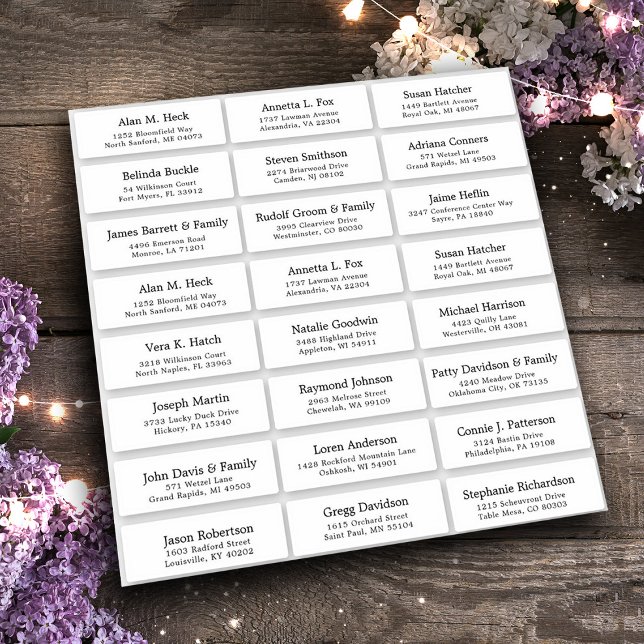 Customisable wedding guest address labels sticker (Creator Uploaded)