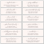 Customisable wedding guest address labels sticker<br><div class="desc">Easy to personalise,  names and addresses / individual wedding shipping address label stickers for guests.</div>