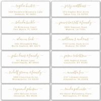 Customisable wedding guest address labels sticker