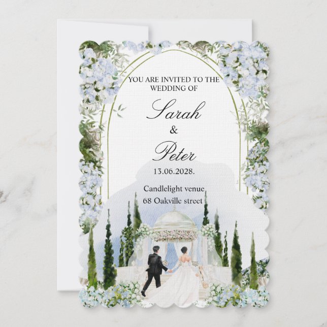 Customisable wedding invitation (Front)