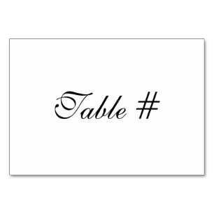 Customisable Wedding Invitation Sets Table Number