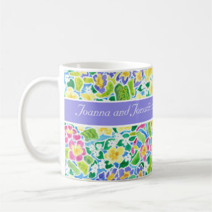 Customisable Wedding Mug, Spring Primroses Coffee Mug