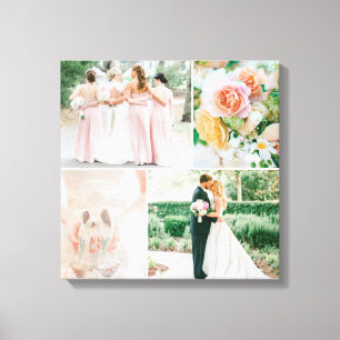 Customisable Wedding Photo Collage Canvas Print