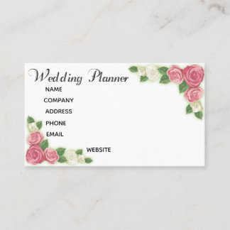 Customisable Wedding Planner business card