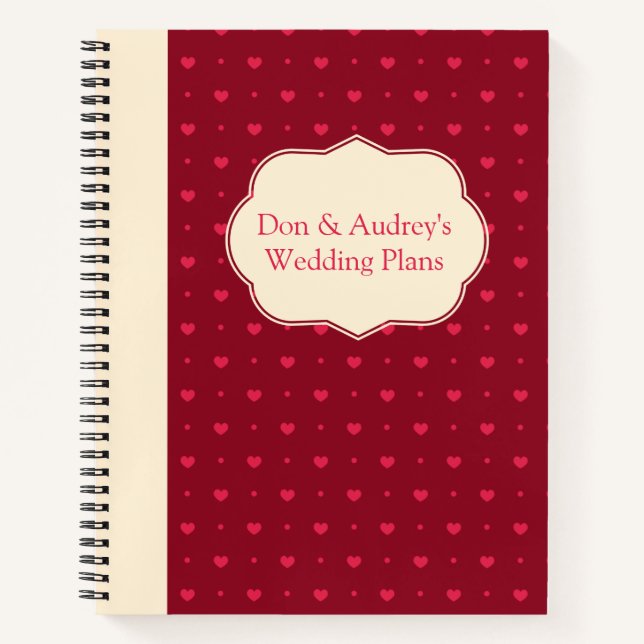 Customisable Wedding Plans Notebook (Front)