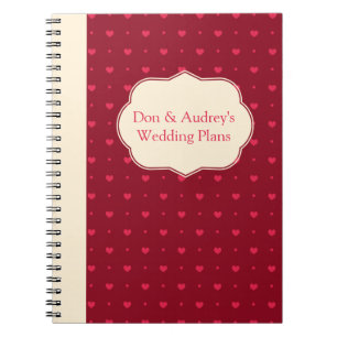 Customisable Wedding Plans Notebook