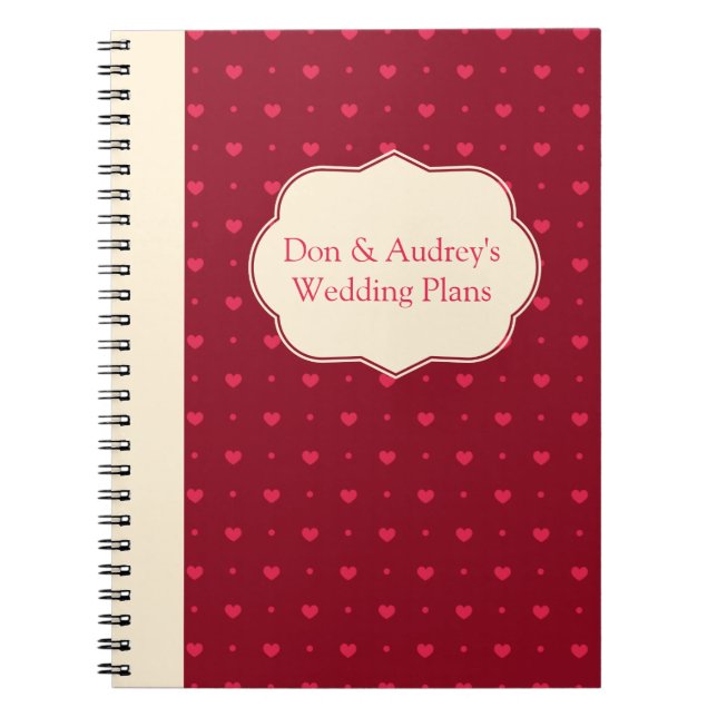 Customisable Wedding Plans Notebook (Front)