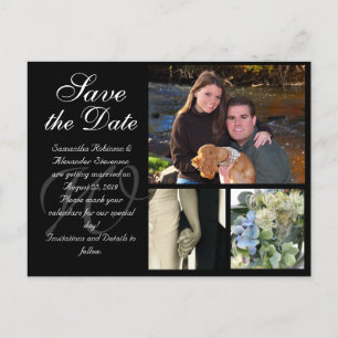 Customisable Wedding Save the Date Card 3 Pictures