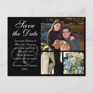 Customisable Wedding Save the Date Card 3 Pictures
