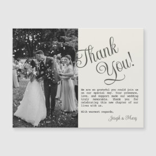 Customisable Wedding Thank You Card Photo Template