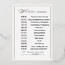 Customisable Wedding Timeline