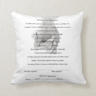 Customisable Wedding Vow Renewal Throw Pillow