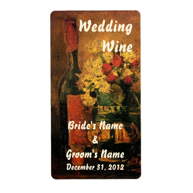 Customisable Wedding Wine Label (Front)