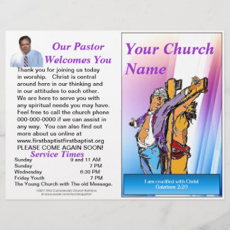 Customisable Weekly Church Bulletin (Inside Blank)