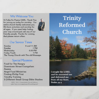 Customisable Weekly Church Bulletin (Outside Only)