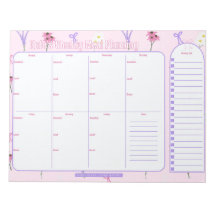 Customisable Weekly Meal Planner |Wildflowers&Bows