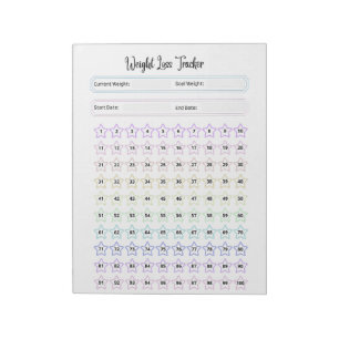 Customisable Weight Loss Tracker Template Notepad