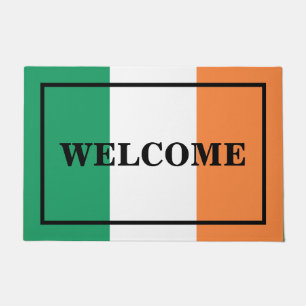 CUSTOMISABLE WELCOME text design on IRELAND flag Doormat