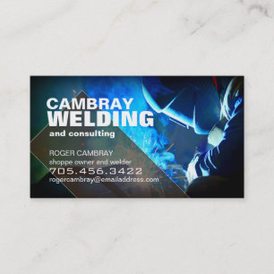 Customisable Welder Consultant Business Cards
