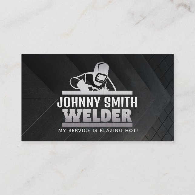 Customisable Welder Slogans Business Cards (Front)
