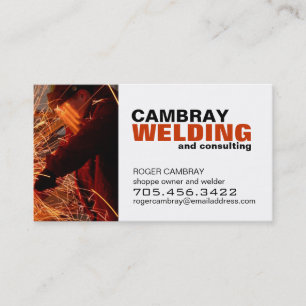 Customisable Welding Consultant Business Cards