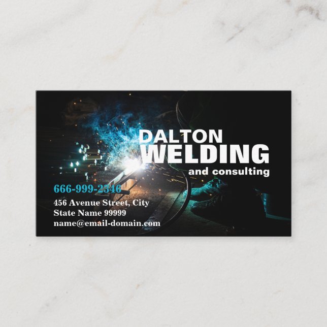 Customisable Welding Consultant Business Cards (Front)