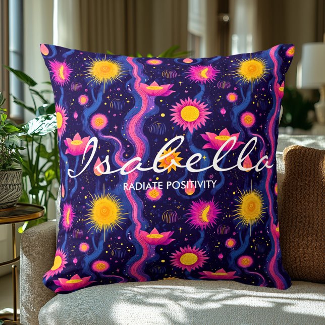 Customisable Wellness Pillow with Artistic Floral  (Creator Uploaded)