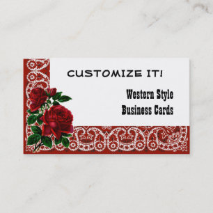 Customisable Western Style Business Cards