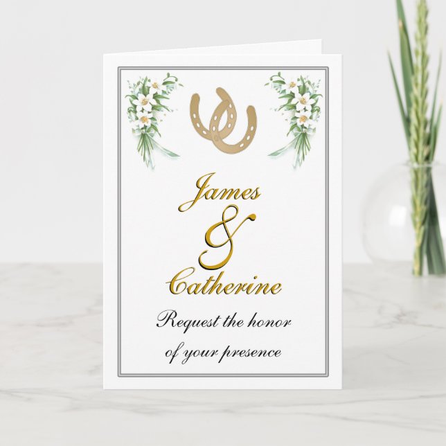 Customisable Western Wedding Cards (Front)