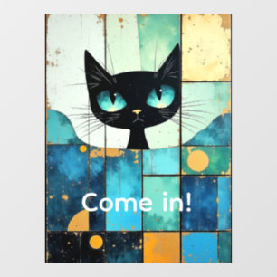 Customisable Whimsical Black Cat