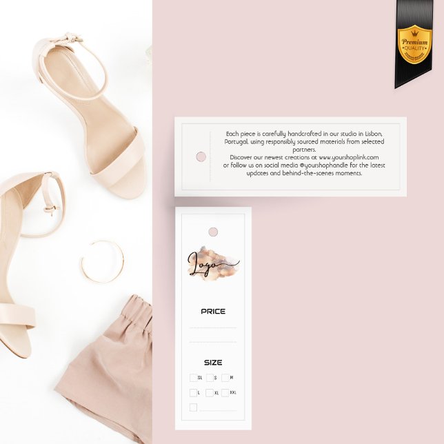 Customisable White Logo Clothing Tag (Customizable White Logo Clothing Tag)
