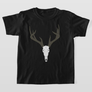 Customisable White-Tailed Deer Skull T-Shirt