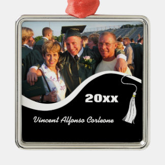 Customisable White Tassel Graduation Ornament