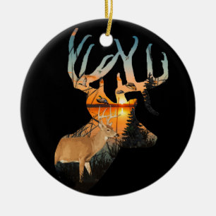 Customisable Whitetail Deer Ornament