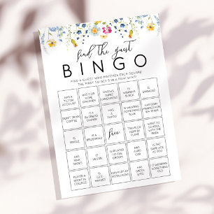 Customisable Wildflowers Bingo Game Card
