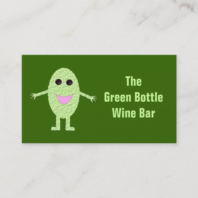 Customisable Wine Bar Business Card (Front)