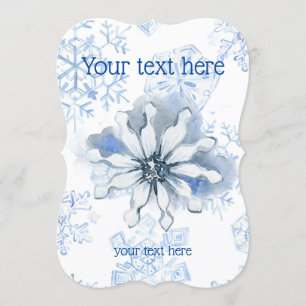Customisable Winter Blue Invitation