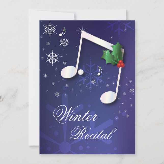 Customisable Winter Recital Invitation (Front)