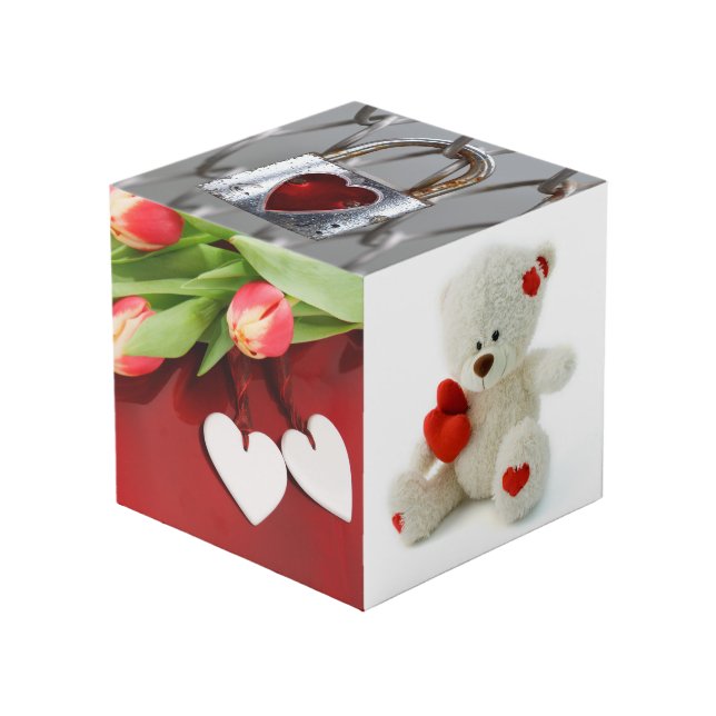 Customisable (with YOUR photos) love cube (Front Angled)
