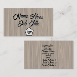 Customisable Wood Background Business Card