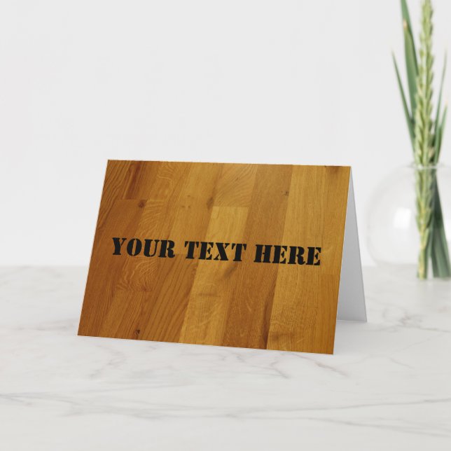 Customisable wood floor card (Front)