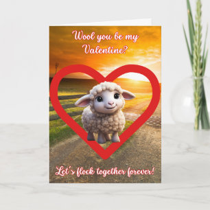 customisable Wool you be my Valentine Holiday Card