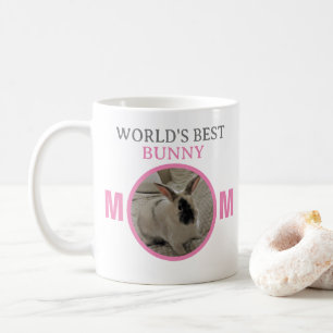 Customisable World's Best Bunny Mum Photo Coffee M Mug