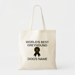 Customisable World's Best Greyhound Design Tote Bag