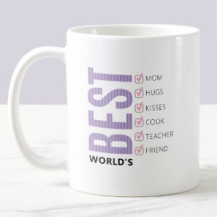 Customisable Worlds Best Mum Checklist Coffee Mug