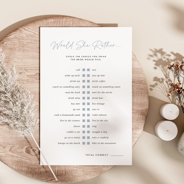 Customisable Would She Rather Bridal Shower Game (Creator Uploaded)