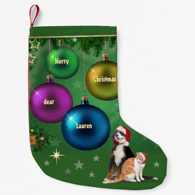 Customisable Xmas Stocking with Pets (Front)