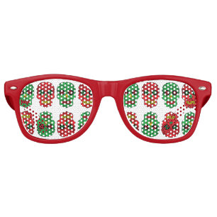 Customisable Xmas Sugar Skulls Retro Sunglasses