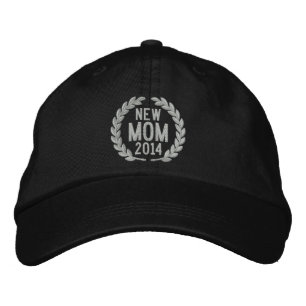 Customisable YEAR for New Mum Laurels Embroidery Embroidered Hat