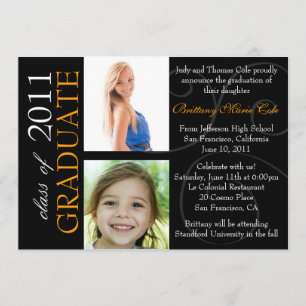 Customisable Year Graduate Photo Announcement
